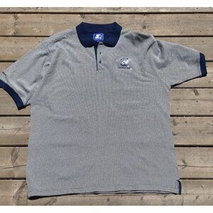 Starter Polo Shirt Men's Size XL Short Sleeve Collared Streetwear 90s Blue